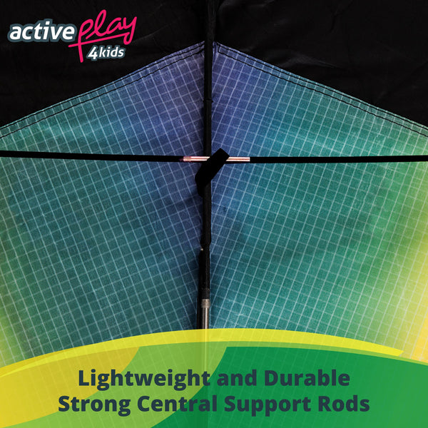 Kite for kids is lightweight and durable with strong central support rods