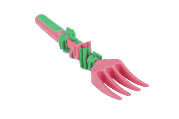 Constructive Eating Charlie-the-Fairy Garden Rake Toddler Fork for Kids makes eating fun and easier for toddlers